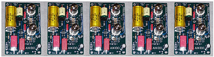 Aikido 9-pin mono PCBs and 5687 PCBs and hybrid tube headphone 