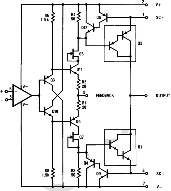 LH0101 Amplifier Schematic
