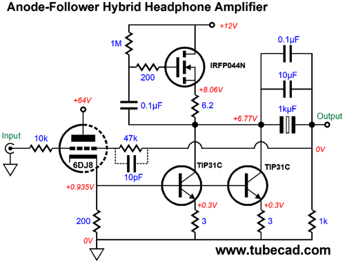 Headphone amplifier схема